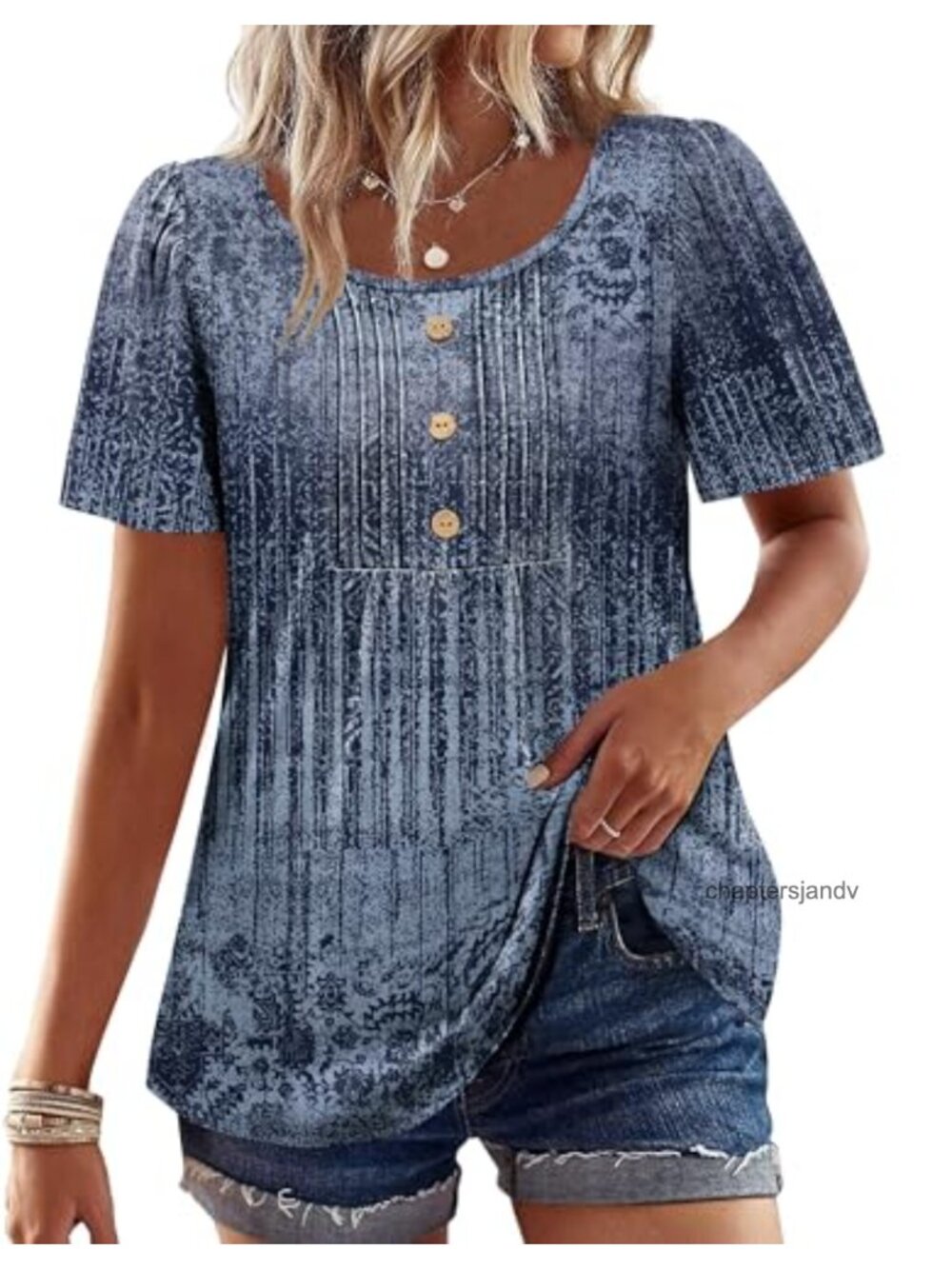 Short Sleeve Blouse Women Dressy Casual Plus Size Tunic Top